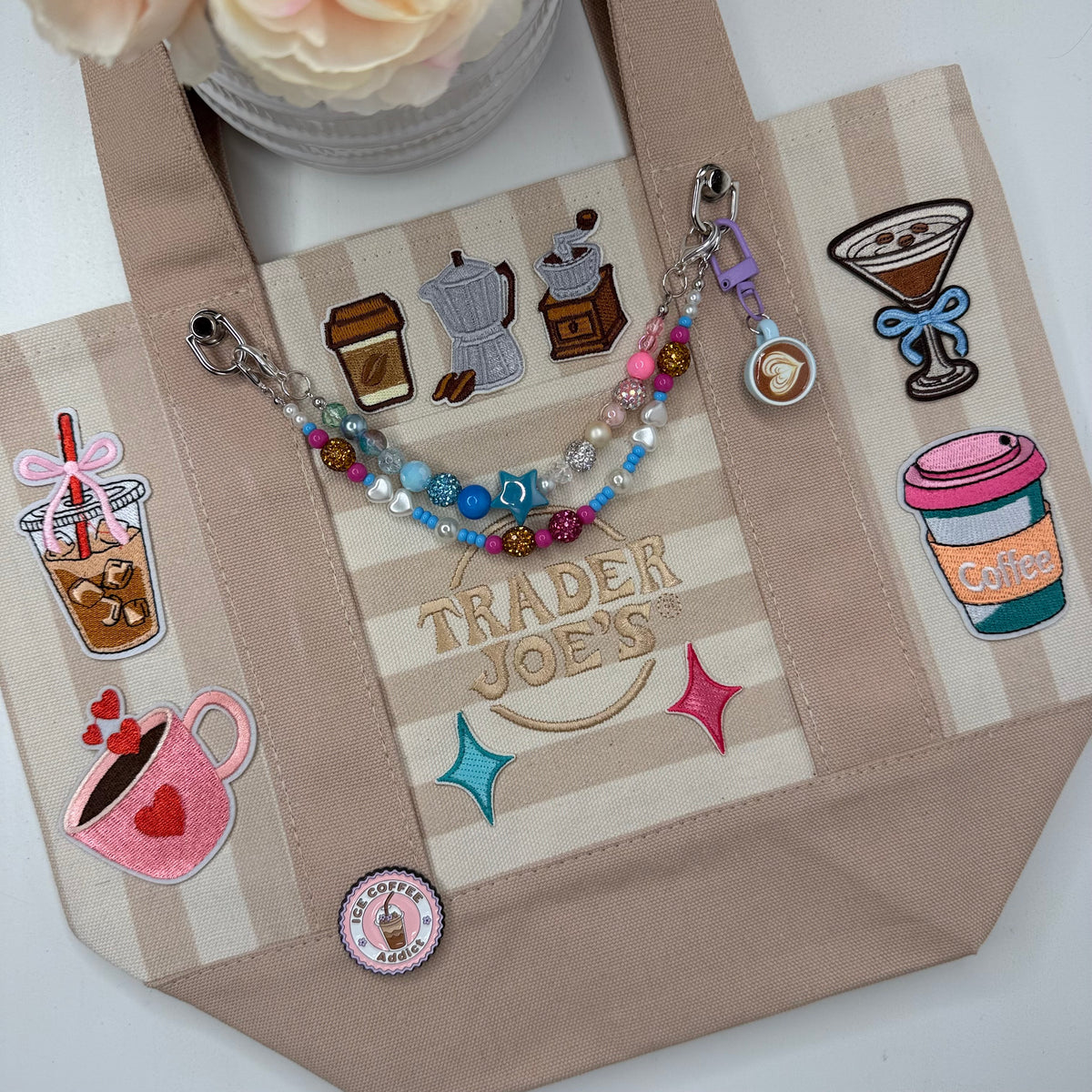 Custom Espresso/Coffee Lover Ready-to-Ship Tote — Sparkle Edition