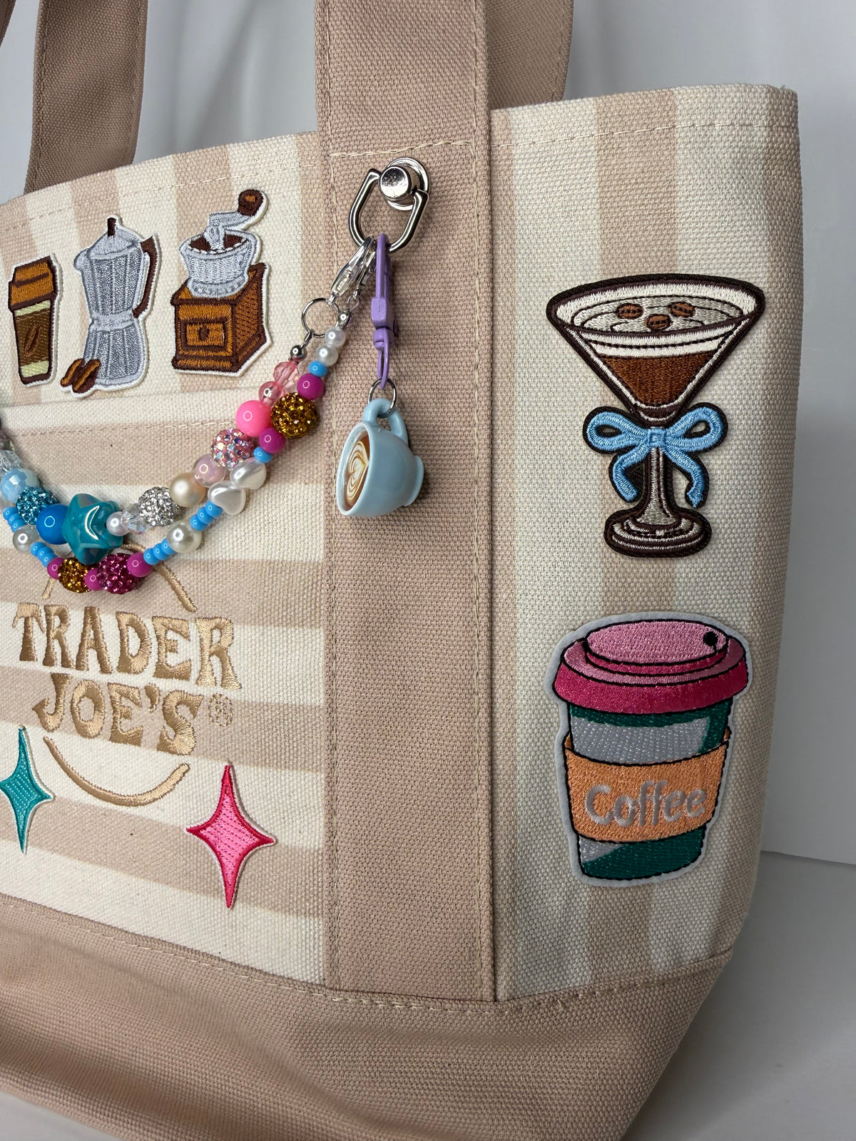 Custom Espresso/Coffee Lover Ready-to-Ship Tote — Sparkle Edition
