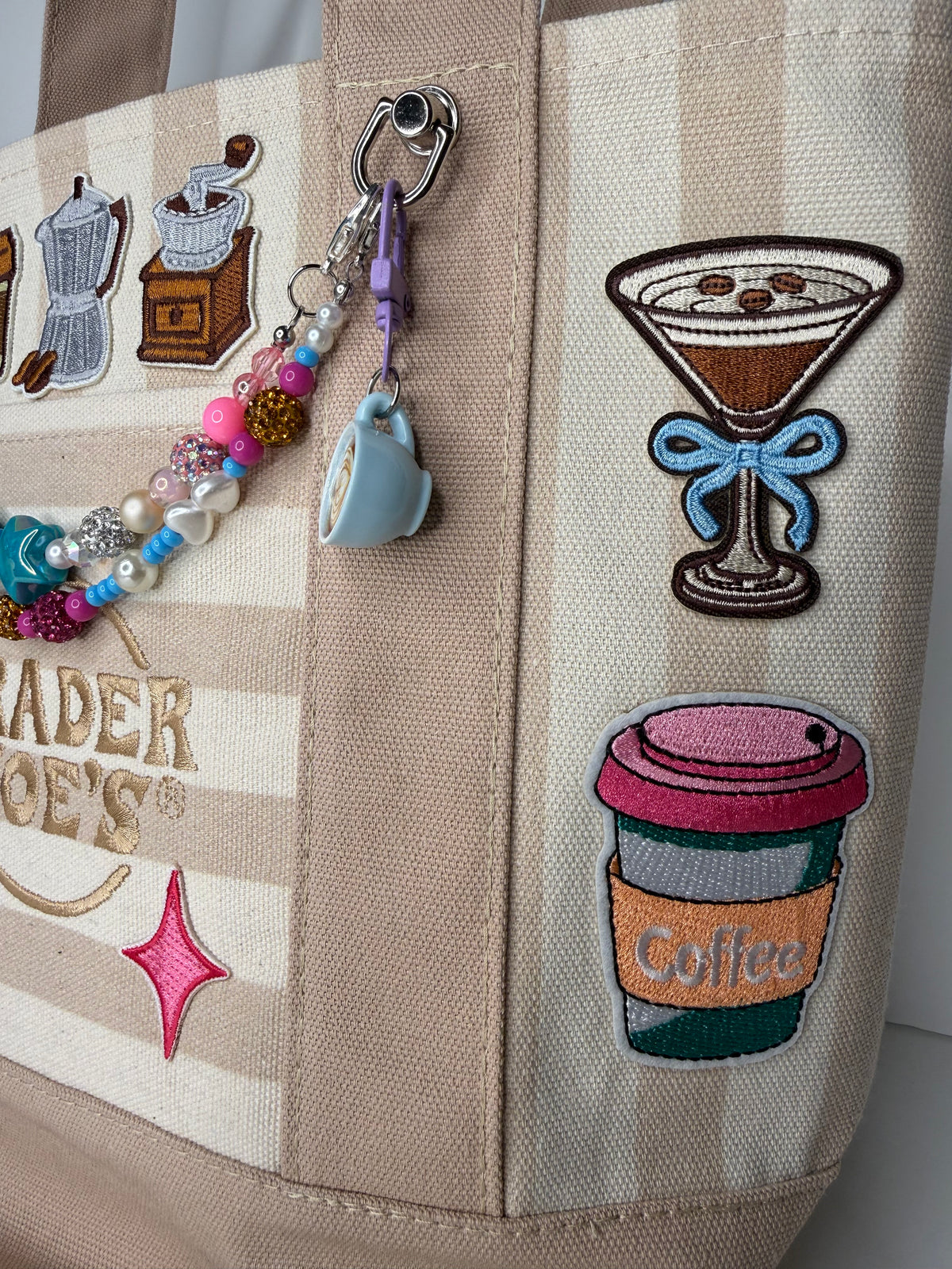 Custom Espresso/Coffee Lover Ready-to-Ship Tote — Sparkle Edition