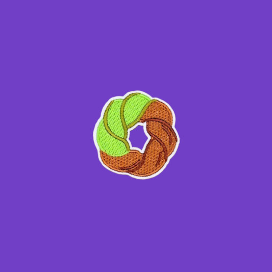 Matcha swirl cookie embroidered patch