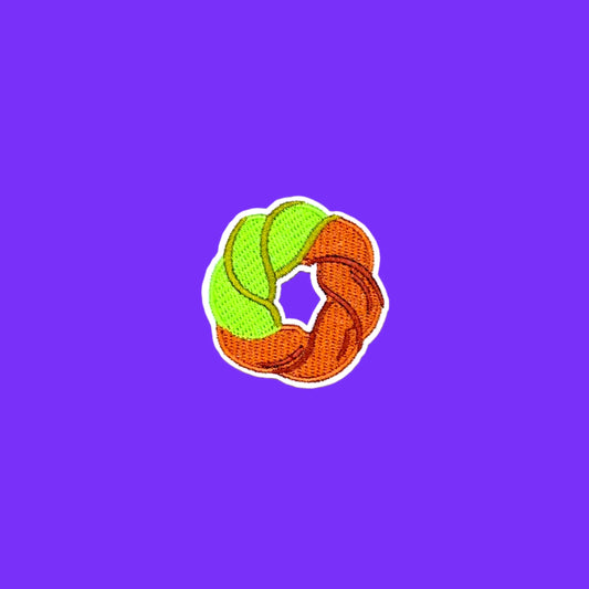 Matcha swirl cookie iron-on patch