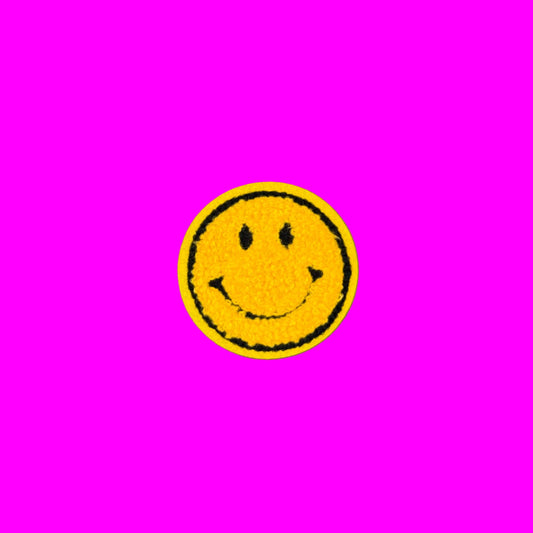 Pop Star Princess smiley face embroidered patch