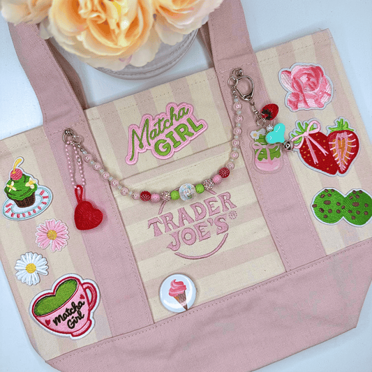 Matcha Girl Ready-to-Ship Tote — Coquette Pink Garden